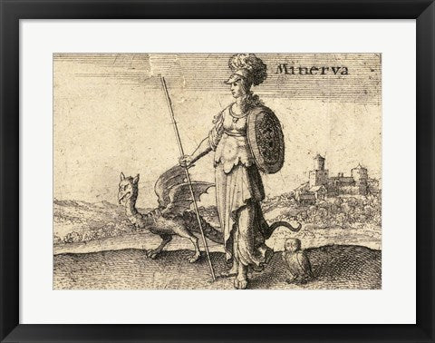 Framed Art The Greek Gods Minerva Wall Decor 18x24 Artwork
