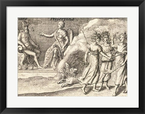 Framed Art The Greek Gods Pluto Wall Decor 18x24 Artwork