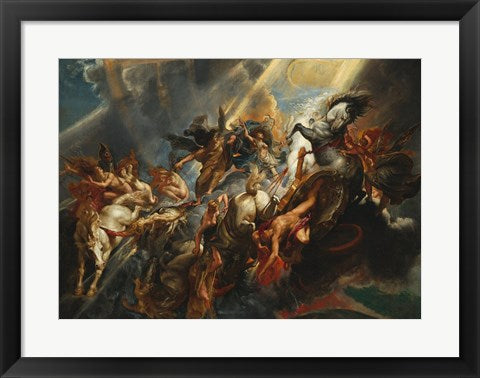 Framed Art The Fall of Phaeton by Peter Paul Rubens Wall Decor 18x24 Artwork