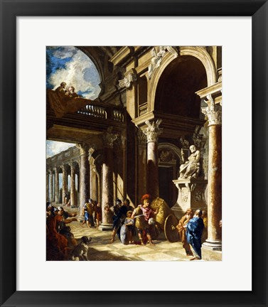 Framed Art Frame Art Alexander the Great Cutting the Gordian Knot by Giovanni Paolo Panini Wall Decor 18x24 Artwork