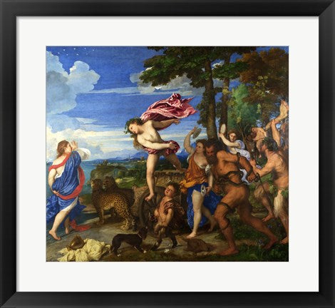 Framed Art Titian Bacchus and Ariadne Wall Decor 18x24 Artwork