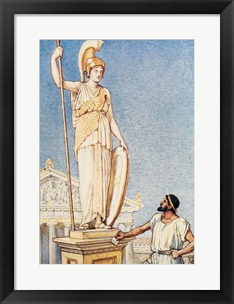 Framed Art The Figure of the Colossal Goddess Wall Decor 18x24 Artwork
