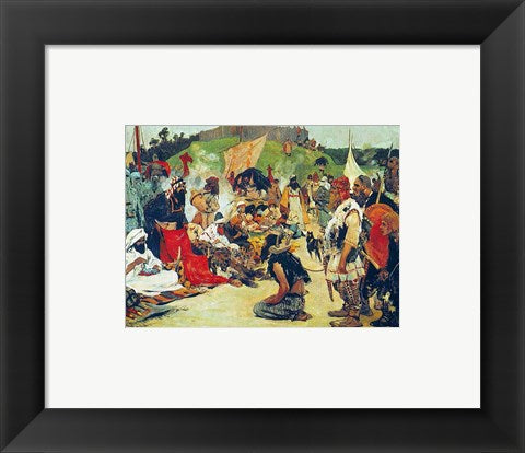 Framed Art Trade Negotiations in the Country of Eastern Slavs Wall Decor 18x24 Artwork