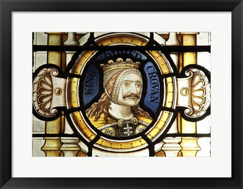 Framed Art Frame Art Crovan stained glass at Tynwald, the Parliament of the Isle of Man Wall Decor 18x24 Artwork