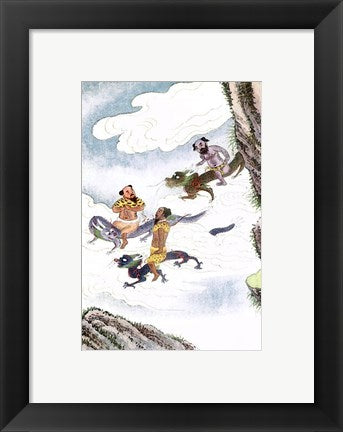 Framed Art Dragon Gods Framed Art for your Home Wall Decor 18x24 Artwork