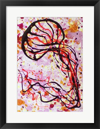 Framed Art Pink Magenta Jellyfish by Natalie Talocci Wall Decor 18x24 Artwork