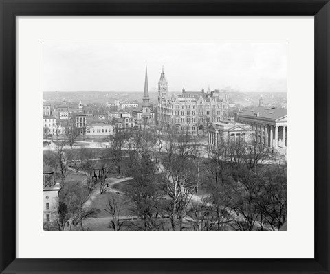 Framed Art Richmond, Va. black and white Wall Decor 18x24 Artwork