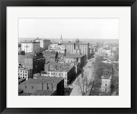 Framed Art Richmond, Va. Top view Wall Decor 18x24 Artwork