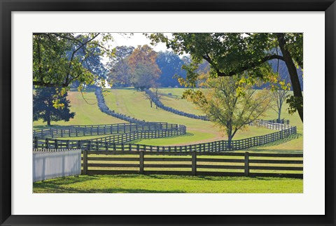 Framed Art Stacked Split-Rail Fences in Appomattox, Virginia Wall Decor 18x24 Artwork