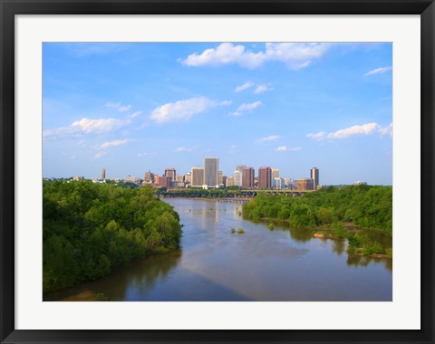Framed Art Skyline of Richmond, VA Wall Decor 18x24 Artwork