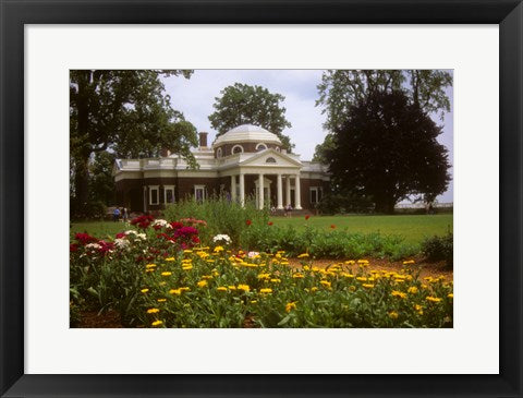 Framed Art Gardens at Jefferson s home at Monticello Wall Decor 18x24 Artwork