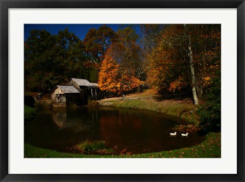 Framed Art Old Mill On Blue Ridge Parkway Wall Decor 18x24 Artwork