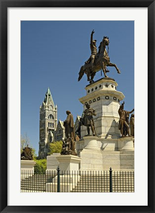 Framed Art Washington Monument Richmond Virginia Wall Decor 18x24 Artwork