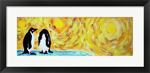 Framed Art Starry Night Penguin I by Natalie Talocci Wall Decor 18x24 Artwork