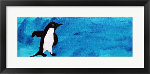 Framed Art Blue Penguin I by Natalie Talocci Wall Decor 18x24 Artwork
