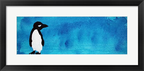 Framed Art Blue Penguin III by Natalie Talocci Wall Decor 18x24 Artwork