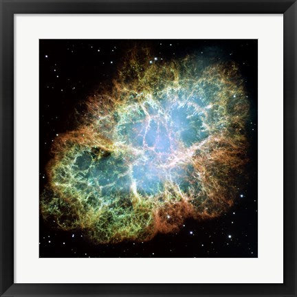 Framed Art Frame Art A Giant Hubble Mosaic of the Crab Nebula by NASA, ESA, STScl Wall Decor 18x24 Artwork