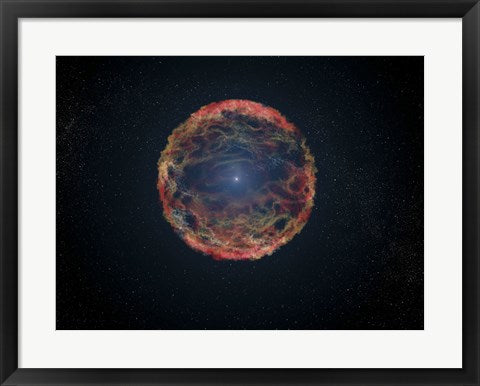 Framed Art Frame Art Artist's Impression of Supernova 1993J by NASA, ESA, STScl Wall Decor 18x24 Artwork