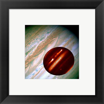 Framed Art Hubble/IRTF Composite Image of Jupiter Storms by NASA, ESA, STScl Wall Decor 18x24 Artwork
