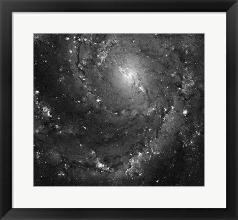 Framed Art Hubble Space Telescope Imaging of Hot Gas and Star Birth in M101 by NASA, ESA, STScl Wall Decor 18x24 Artwork