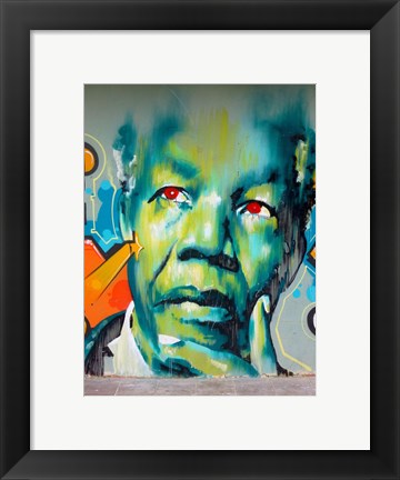 Framed Art Graffiti de Mandela Wall Decor 18x24 Artwork