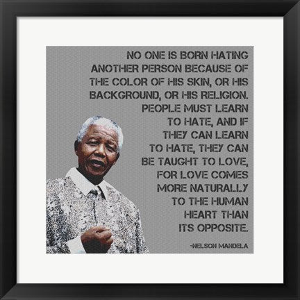 Framed Art No One - Nelson Mandela Quote by Veruca Salt Wall Decor 18x24 Artwork