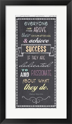 Framed Art Frame Art Achieve Success - Nelson Mandela Quote by Veruca Salt Wall Decor 18x24 Artwork