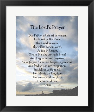 Framed Art The Lord's Prayer - Scenic by Veruca Salt Wall Decor 18x24 Artwork