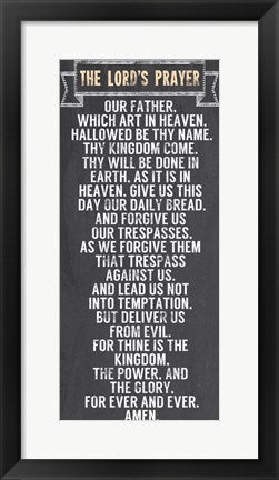 Framed Art The Lord's Prayer - Chalkboard Style by Veruca Salt Wall Decor 18x24 Artwork
