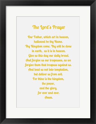 Framed Art The Lord's Prayer - Gold by Veruca Salt Wall Decor 18x24 Artwork