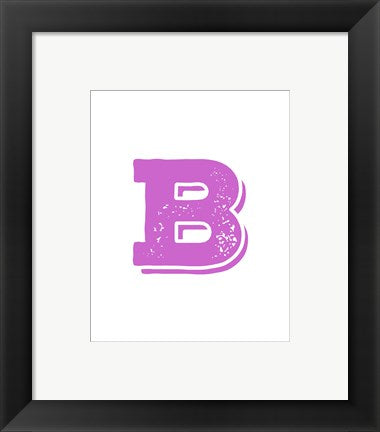 Framed Art B in Pink by Veruca Salt Wall Decor 18x24 Artwork