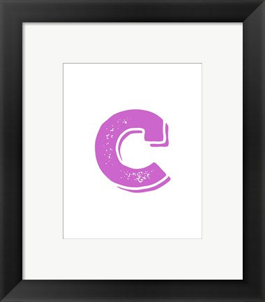 Framed Art C in Pink by Veruca Salt Wall Decor 18x24 Artwork