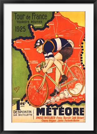Framed Art Tour de France 1925 by Red Wall Decor 18x24 Artwork