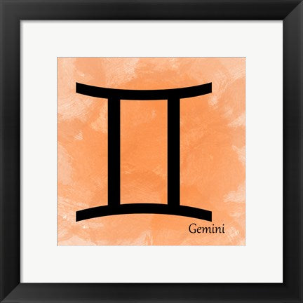 Framed Art Gemini - Orange by Veruca Salt Wall Decor 18x24 Artwork