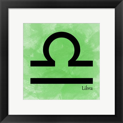 Framed Art Libra - Green by Veruca Salt Wall Decor 18x24 Artwork