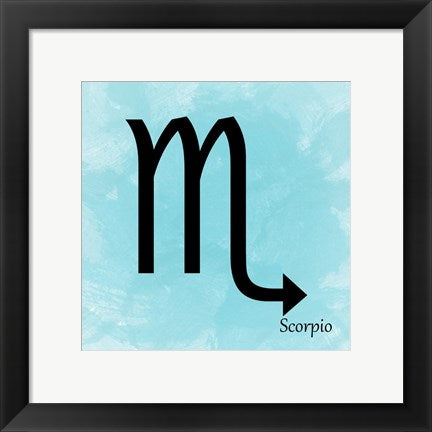 Framed Art Scorpio - Aqua by Veruca Salt Wall Decor 18x24 Artwork
