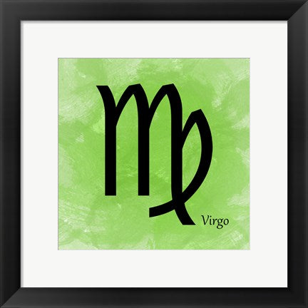 Framed Art Virgo - Green by Veruca Salt Wall Decor 18x24 Artwork