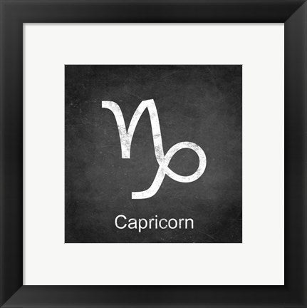 Framed Art Capricorn - Black by Veruca Salt Wall Decor 18x24 Artwork