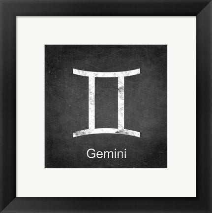 Framed Art Gemini - Black by Veruca Salt Wall Decor 18x24 Artwork