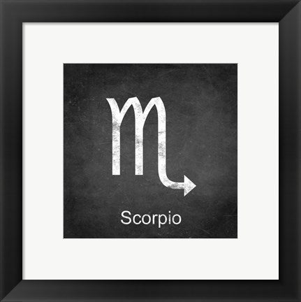 Framed Art Scorpio - Black by Veruca Salt Wall Decor 18x24 Artwork