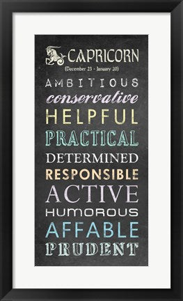 Framed Art Capricorn Bus Roll by Veruca Salt Wall Decor 18x24 Artwork