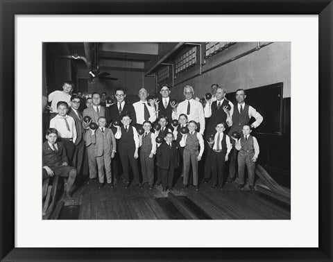 Framed Art Bowling, 1924 Framed Art for your Home Wall Decor 18x24 Artwork