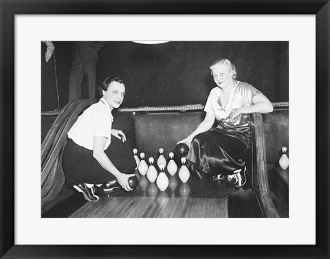 Framed Art Bowling Alley, 1936 Framed Art for your Home Wall Decor 18x24 Artwork
