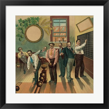 Framed Art Bowling Alley Framed Art for your Home Wall Decor 18x24 Artwork