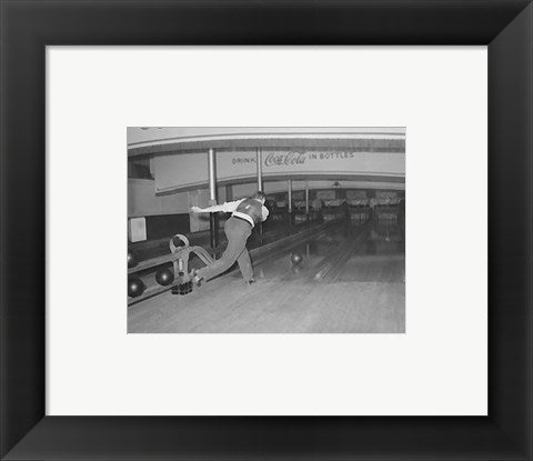 Framed Art Lucky Strike Bowling Wall Decor 18x24 Artwork