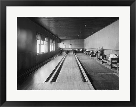 Framed Art Bowling alleys, Paul Smith's Casino Wall Decor 18x24 Artwork