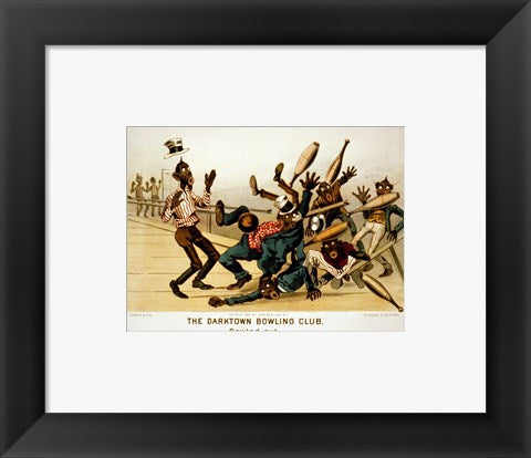 Framed Art The Darktown Bowling Club: Bowled Out Wall Decor 18x24 Artwork