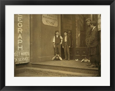 Framed Art Frame Art Bowling Alley Boys, New Haven, Connecticut Wall Decor 18x24 Artwork