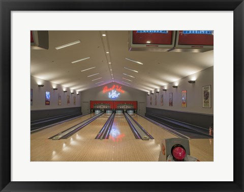 Framed Art Bowling Center at Mount Vernon Wall Decor 18x24 Artwork