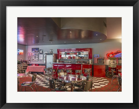Framed Art Frame Art Bowling Center Snack Bar at Mount Vernon Wall Decor 18x24 Artwork